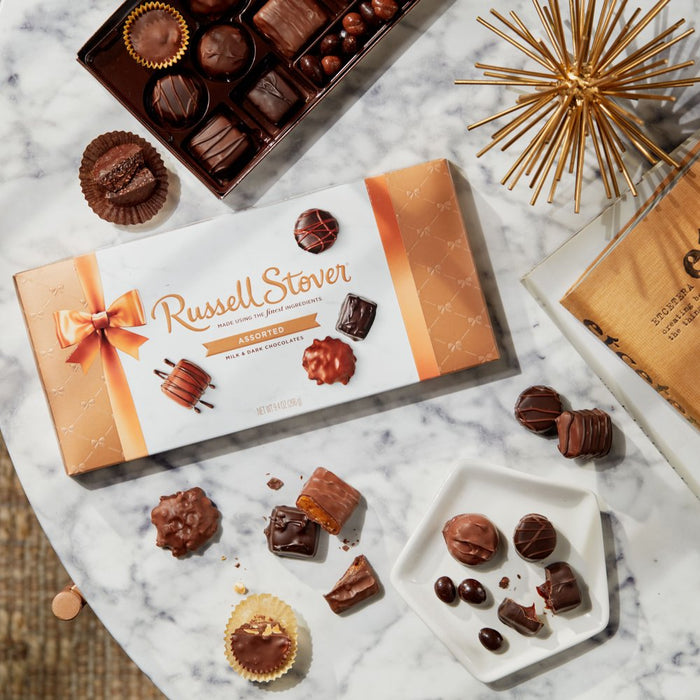 , Assorted Milk & Dark Chocolates, Chocolate Gift Box, 17 Pieces in 9 Delicious Flavors 9.4 Oz. Chocolates, the Perfect Gift