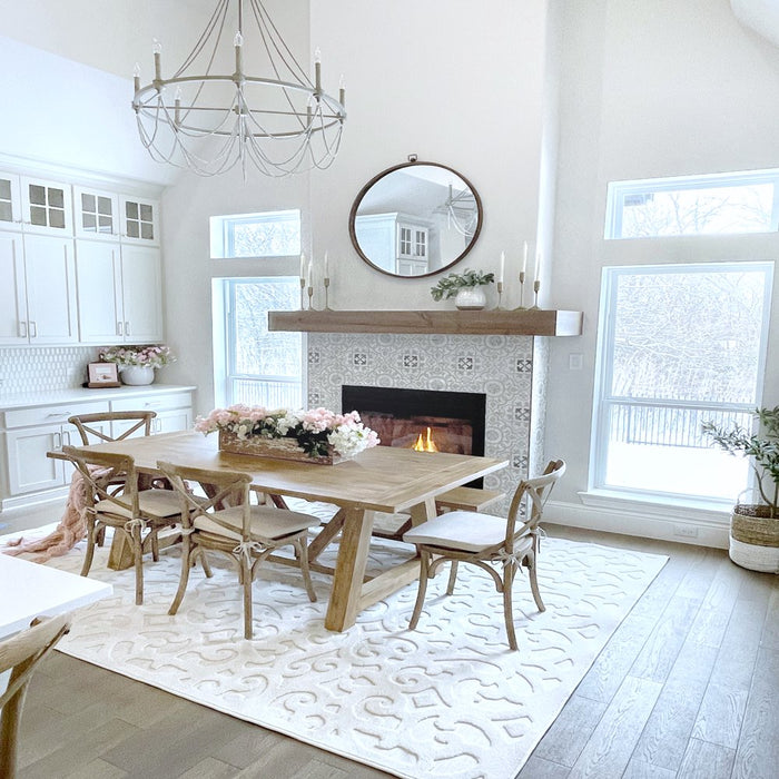 My Texas House Irongate, Transitional, Damask, Woven Area Rug, 5'2" X 7'6"