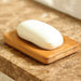 1Pc Bamboo Soap Dish, Bar Soap Holder for Bathroom Sink Shower Kitchen, Natural Wooden Tray for Soap, Sponges