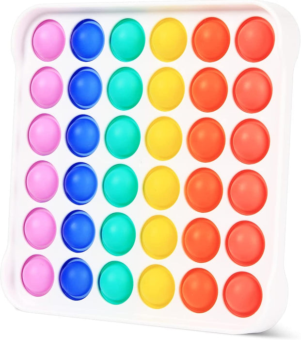 Pop Fidget Toy Bubble Fidget Sensory Toy, Bubble Popper Anxiety Relief Autism Toy, Silicone Figetget Toy for ADD ADHD, Popping Fidget Novelty Gift Mixing