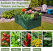 28 Gallon Exlarge Plastic Raised Planting Bed with 3 Compartments- 3 Divided Grids Rectangle Garden Grow Bag Potato Tomato Planter Pot Containers for Vegetables Plant Flowers Growing (Dark Green)