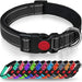 Reflective Dog Collar with Safety Locking Buckle, Adjustable Nylon Pet Collars for Extra Large Dogs, Red