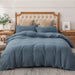 Jersey Knit Duvet Cover Set 100% T-Shirt Cotton Super Soft Comfy 3Pc Bedding Set with Zipper Closure (Solid Cerulean Blue, King)