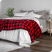 Microplush Fleece Blanket, Plush, Ultra Soft, Twin/Twin XL, Chester Buffalo Plaid - Red/Black