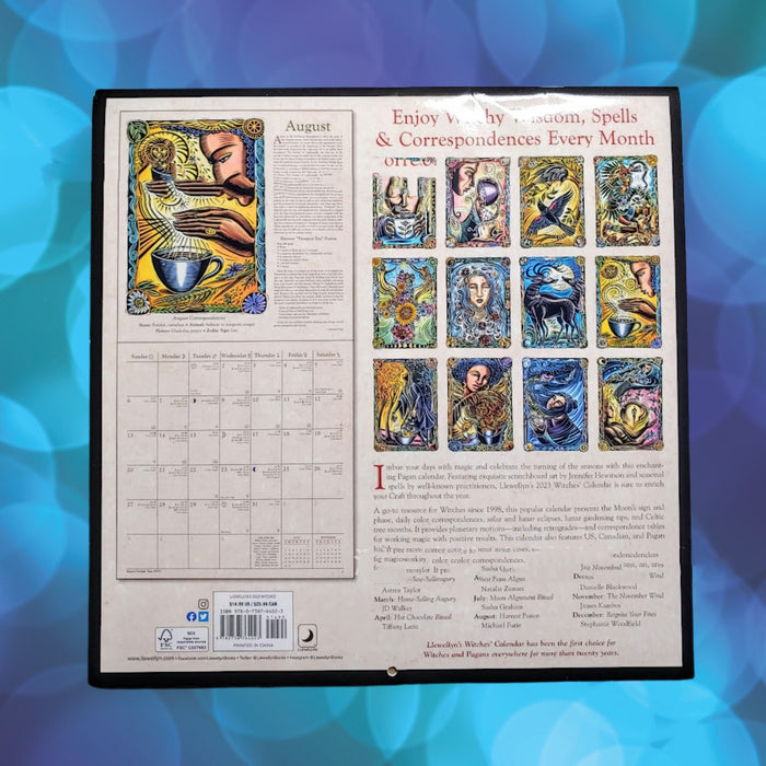 Coated Paper 2023 Witch Calendar Home Wall Calendar Decoration