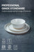 Saturn Dinnerware Sets, 12 Piece Dish Set, Plates and Bowls Sets for 4, White