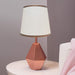 Rose Gold Modern Hexagon Nursery Lamp with Shade & Bulb