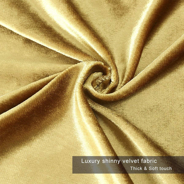 GIGIZAZA Gold Velvet Decorative Throw Pillow Covers,18X18 Pillow Covers for Couch Sofa Bed 2 Pack Soft Cushion Covers