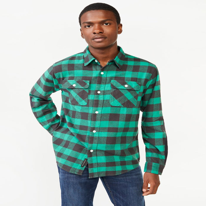 Free Assembly Men'S Vintage Inspired Flannel Shirt