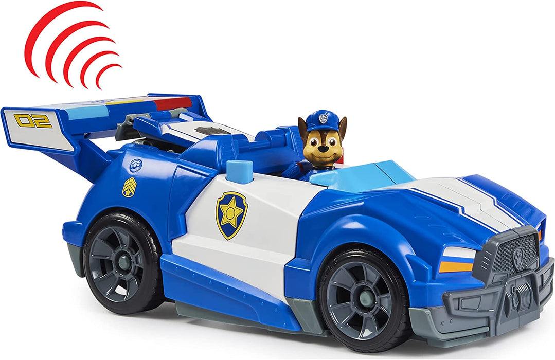 Paw Patrol, Chase 2-In-1 Transforming Movie City Cruiser Toy Car with Motorcycle, Lights, Sounds and Action Figure, Kids Toys for Ages 3 and Up