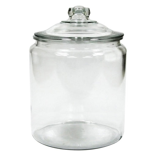 Heritage Hill Clear Glass Jar with Lid, 2 Gallon