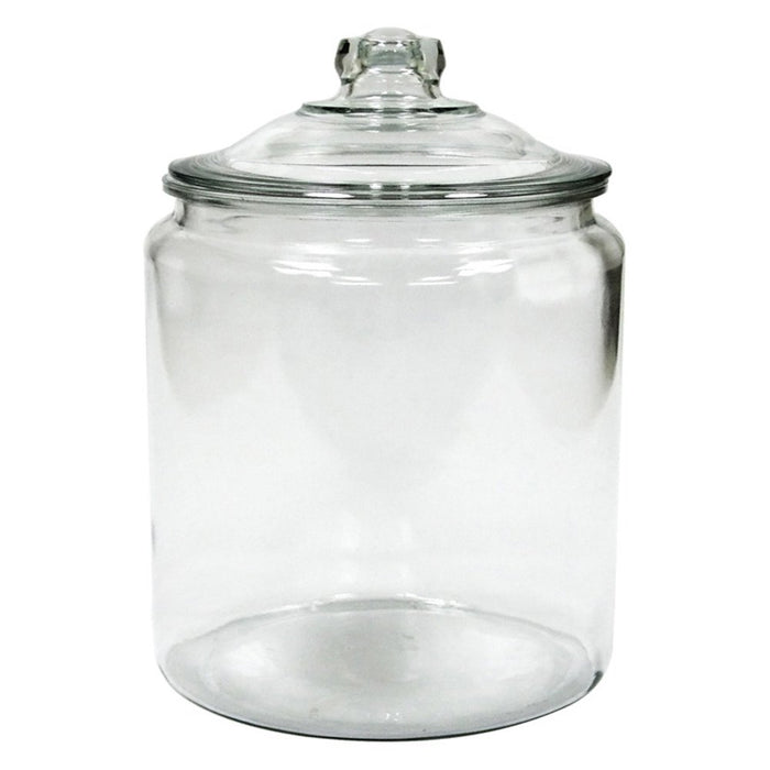 Heritage Hill Clear Glass Jar with Lid, 2 Gallon