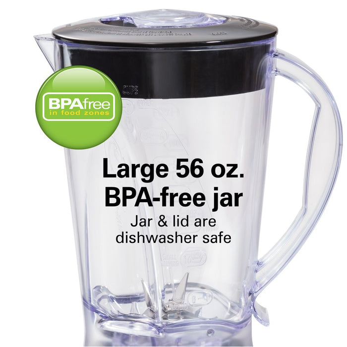 Smoothie Electric Blender with 10 Speeds, 56 Oz. Bpa-Free Plastic Jar, Model 50190
