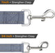 Double-Sided Reflective Dog Leash, 6 FT/5FT/4 FT, Padded Handle Nylon Dogs Leashes for Walking, Training Lead for Small & Medium Dogs, Gray, 5FT