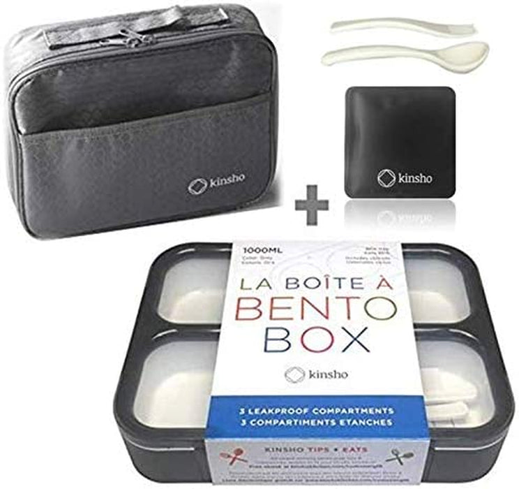 Bento Lunch Box Kids & Adult: Leakproof Lunch Containers for Boys & Girls with 3 Compartments - School, Daycare, Meal Planning Portion Control Container, Bpa-Free Boxes, Utensils | Blue Purple 2 Pack
