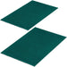 2 Towel Bath Mats, 100% Cotton Jacquard Design, 20 X 30 Inches, Teal Green