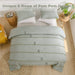 Sage Green Comforter King Size Bed Set,Boho Pom Pom Stripes Bedding Comforter Set Ultra Soft Down-Alternative Bedding Machine Washable 3 Pieces