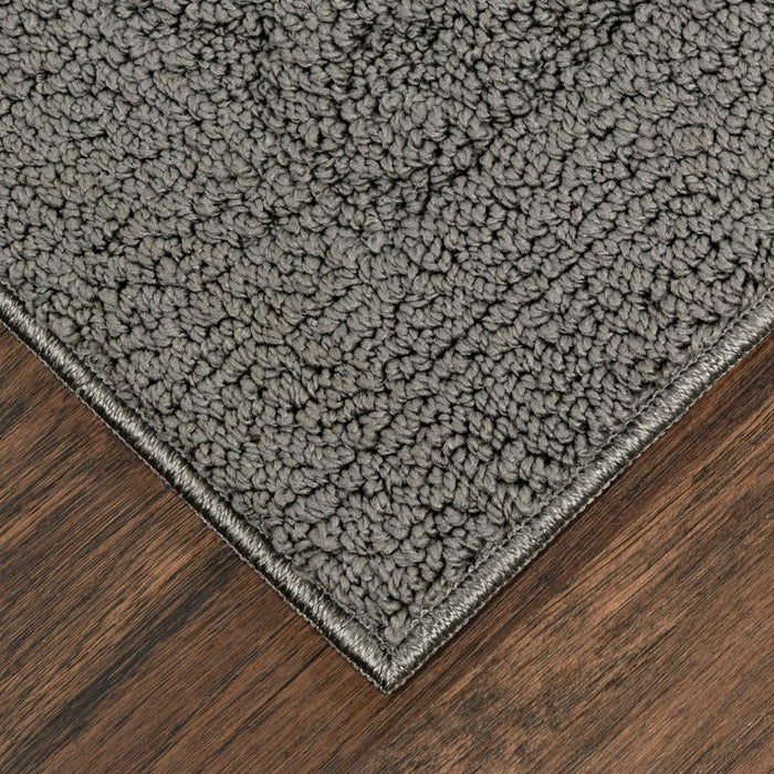 Mainstays Dylan Solid Diamond Traditional Runner Pewter Rug, 1'9"X5'