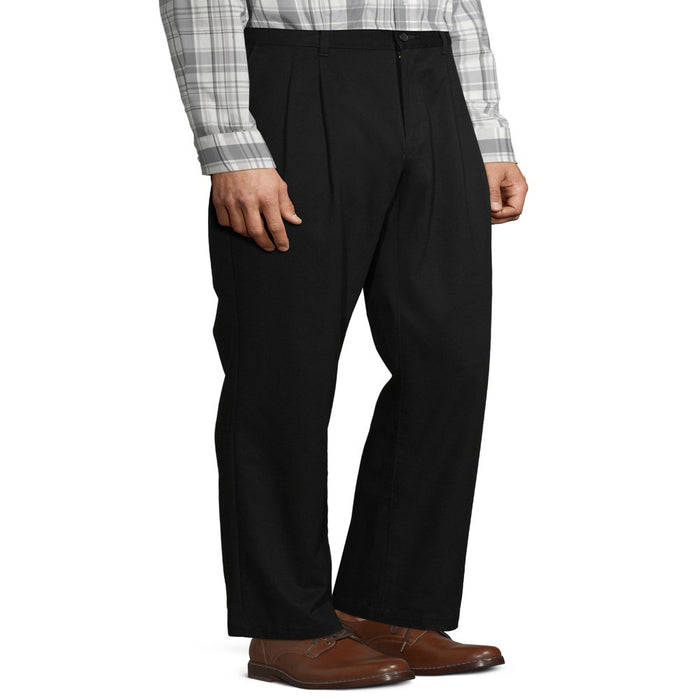 George Big Men'S Pleated Front Wrinkle Resistant Pants