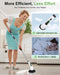 Electric Spin Scrubber, Cordless Cleaning Brush with 9 Replaceable Brush Heads, 1.5H Power Dual Speed, Shower Scrubber with Extension Handle for Bathroom Tub Tile Floor Car