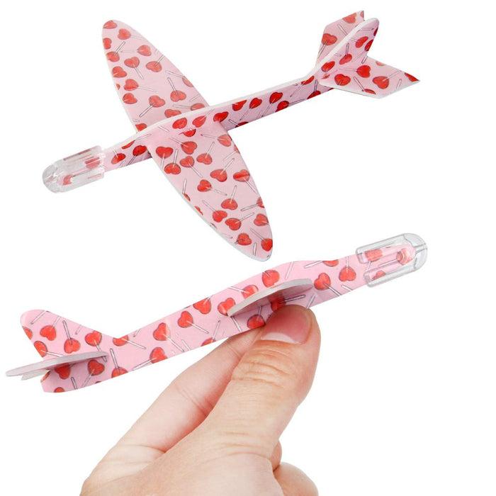 28 Valentines Day Greeting Cards with Foam Airplanes Toy for Kids Valentine’S Planes Party Favors Gift Supplies, School Classroom Exchange Prizes
