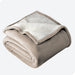 Plush Sherpa Bed Blanket, Fluffy & Soft, Reversible, Lightweight, Twin/Twin XL, Light Taupe