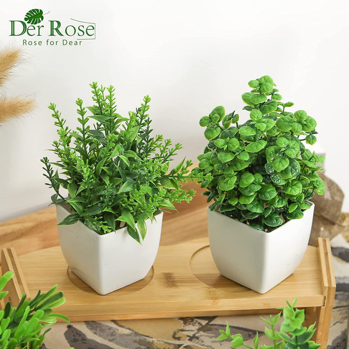 8 Packs Fake Plants Small Artificial Faux Potted Plants for Home Office Farmhouse Bathroom Bedroom Decor Indoor