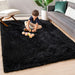 Super Soft Fluffy Shaggy Rugs 4X5.9 Feet for Living Room Bedroom, Fuzzy Plush Area Rugs for Girls Kids Room Nursery Home Decor, Furry Dorm Rug Cute Non-Slip Indoor Floor Carpet , Black