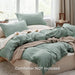 Bedsure Sage Green Duvet Cover Queen Size - Soft Prewashed Queen Duvet Cover Set, 3 Pieces, 1 Duvet Cover 90X90 Inches with Zipper Closure and 2 Pillow Shams