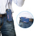 for Iphone 13 Pro Max/13 Pro/13/13 Mini Phone Case with Belt Clip Stand Shockproof Protective Case Hybrid Armor Cover, Navy Blue
