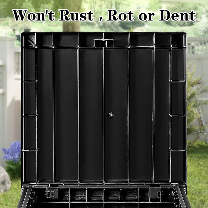 All-Weather Outdoor Storage Deck Box Container Patio Garden Furniture Outdoor Storage for Furniture Cushions, Gardening Tools and Pool Toys (Black)