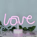 Ez-Illuminations Indoor Battery Operated Pink LED Neon-Style Love Light, with Built-In Timer