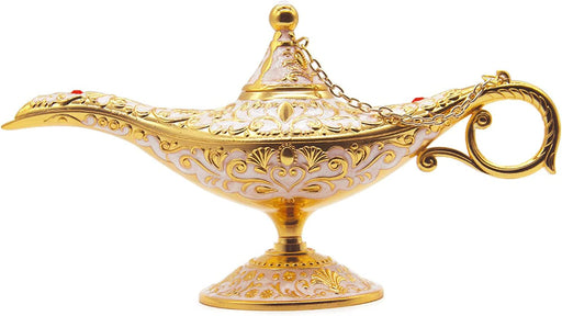 Classic Vintage Aladdin Magic Genie Costume Lamp Home Table Decoration & Gift, Golden Blue