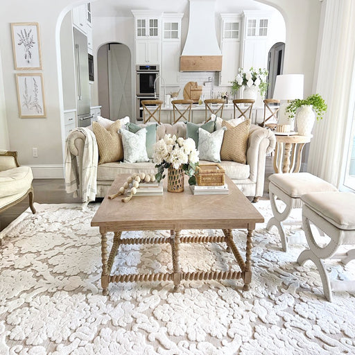 My Texas House Charlotte, Transitional, Damask, Woven Area Rug, 5'2" X 7'6"