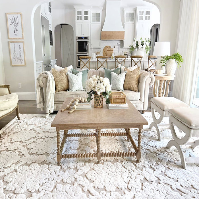My Texas House Charlotte, Transitional, Damask, Woven Area Rug, 5'2" X 7'6"