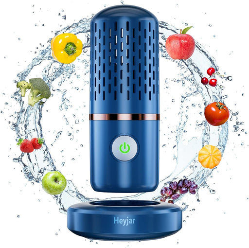 Fruit and Vegetable Washing Machine,Aquapur Fruit Cleaner Device,Fruit Purifier for with Oh-Ion Purification Technology for Cleaning Fruit,Vegetable,Rice,Tableware (Blue)