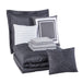 Mainstays Grey 10 Piece Bed in a Bag Comforter Set with Sheets, Queen