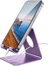 Cell Phone Stand, Desk Phone Holder Cradle, Compatible with Phone 12 Mini 11 Pro Xs Max XR X 8 7 6 plus SE, All Smartphones Charging Dock, Office Desktop Accessories - Silver