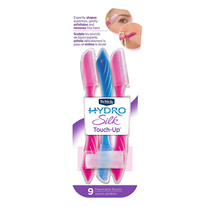 Schick Hydro Silk Touch-Up Dermaplaning Tool, 3 Count | Eyebrow Razor, Face Razors for Women, Face Shaver, Dermaplane