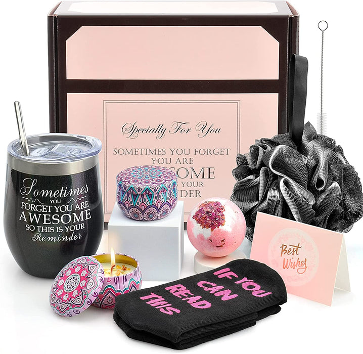 Birthday Gifts for Women, Christmas Gifts for Friends Gifts for Her Girlfriend Sister Mom Unique Gifts Box Insulated Tumbler Scented Candle
