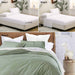 Bedding Comforter Set Queen Size, 7 Piece Boho Microfiber Bed in a Bag - Soft & Lightweight Farmhouse All Season down Alternative Comforter with Sheets for Women Men, Solid Sage Green