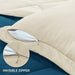 Lightweight Solid Comforter Set (King) with 2 Pillow Shams - 3-Piece Set - Teal Blue and White - down Alternative Reversible Comforter