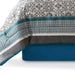 Mainstays 7-Piece Princeton Woven Jacquard Comforter Set, Teal Stripe, Full/Queen