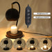 360°Adjustable Candle Warmer Lamp, Dimmer + Timer Candle Melter with Freely Height and Angle, Metal Electric Lantern Work with Yankee Large Jar, Top-Down Candle Melter for Home Decor,2 Blub, Black