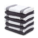 Sticky Toffee Cotton Terry Kitchen Dishcloth, Gray, 8 Piece, 12 in X 12 In