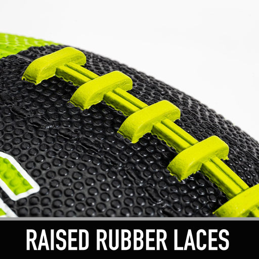 Junior Size Rubber Football - 12 Pack Deflated with Pump
