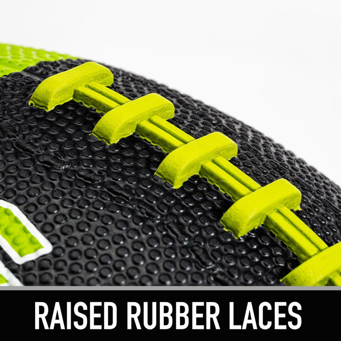 Junior Size Rubber Football - 12 Pack Deflated with Pump