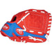 Rawlings Players Series Baseball Glove W/ Ball, 9.5 Inch, Red/Navy, Right Hand Throw