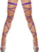 Women Criss Cross Sparkle Glitter Rhinestone Crystal over Knee Thigh High Stockings