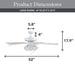Better Homes & Gardens 52" 5 Blade White Ceiling Fan with 3 Lights